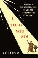 I Told You So! Book Cover