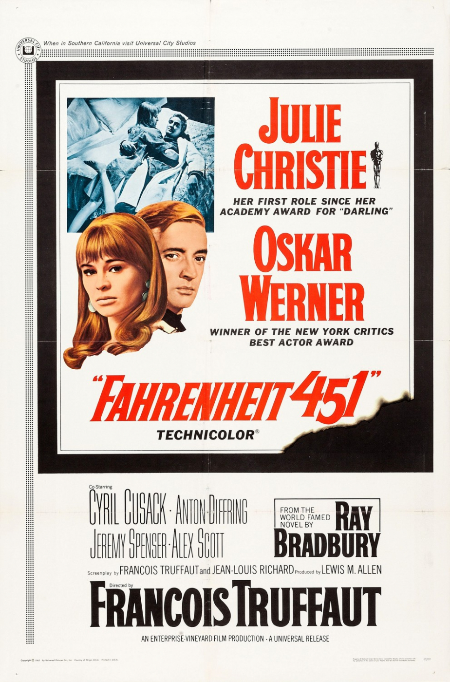 Poster for the 1966 film Fahrenheit 451