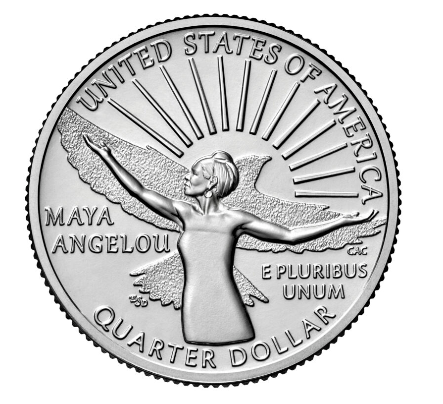 New quarter depicting author Maya Angelou