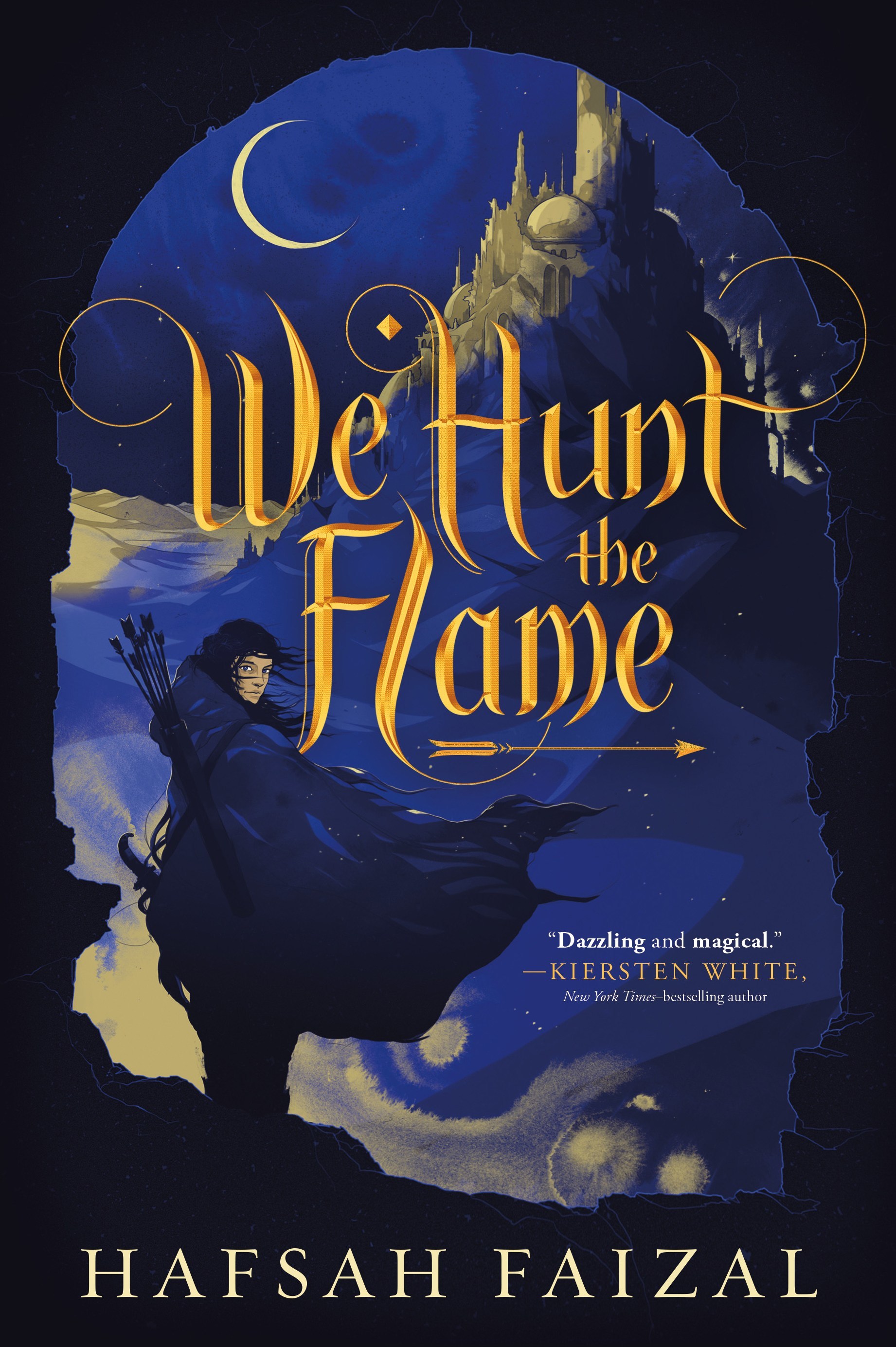 Image shown is the book cover for We Hunt the Flame by Hafsah Faizal 