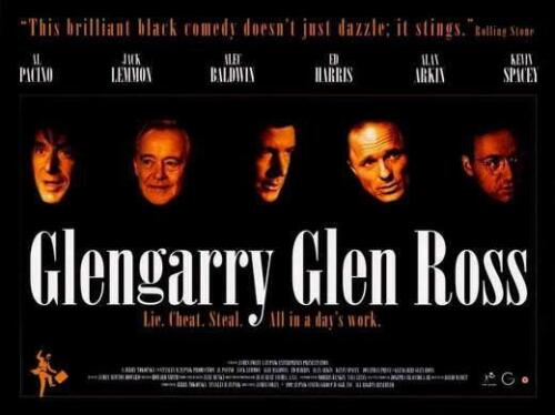 Graphic image of the poster for Glengarry Glen Ross