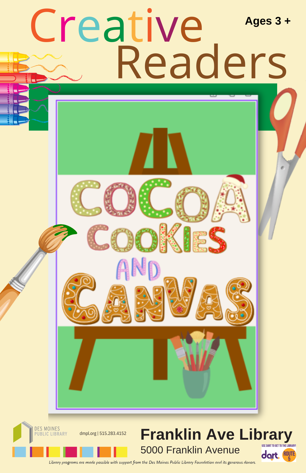 Cocoa, Cookies and Canvas-A Creative Readers Special
