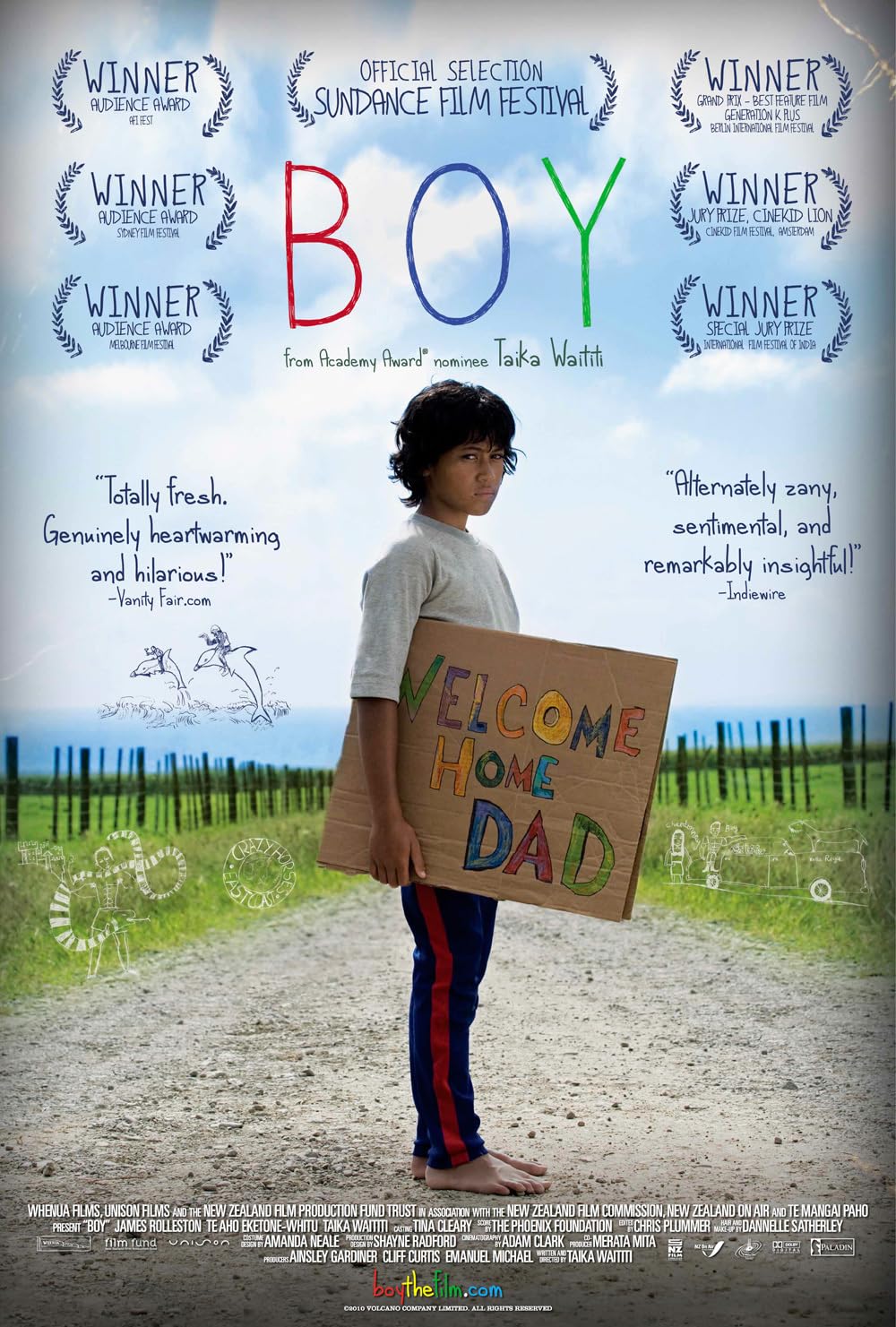 Graphic image of the movie poster for Boy