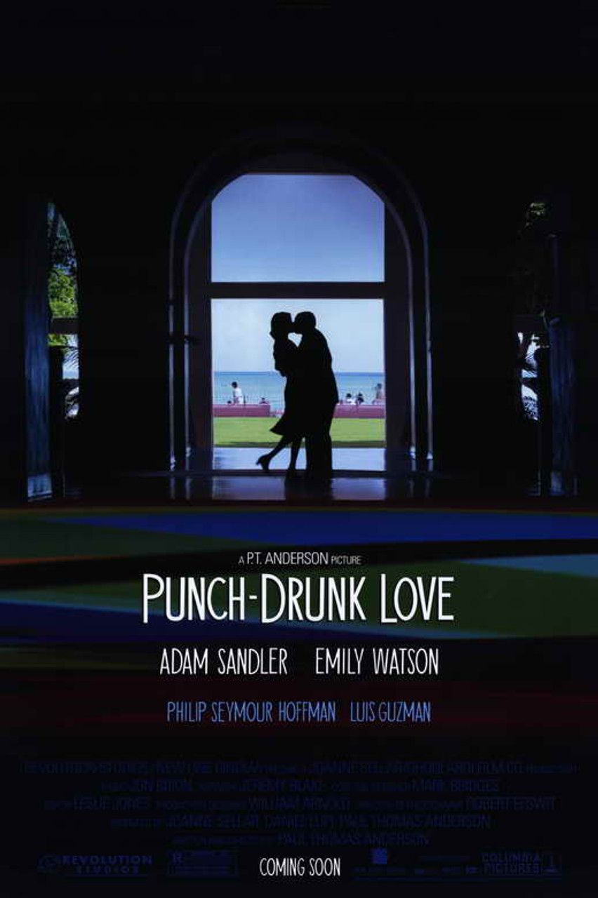 Graphic image of the movie poster for Punch-Drunk Love