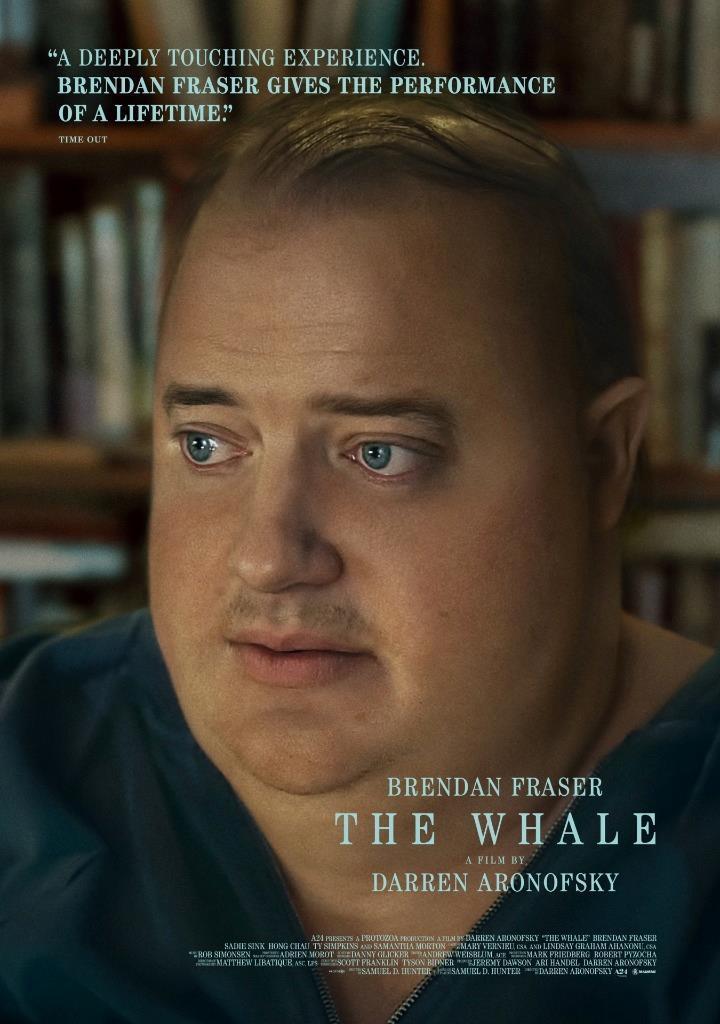 Graphic image of the movie poster for The Whale
