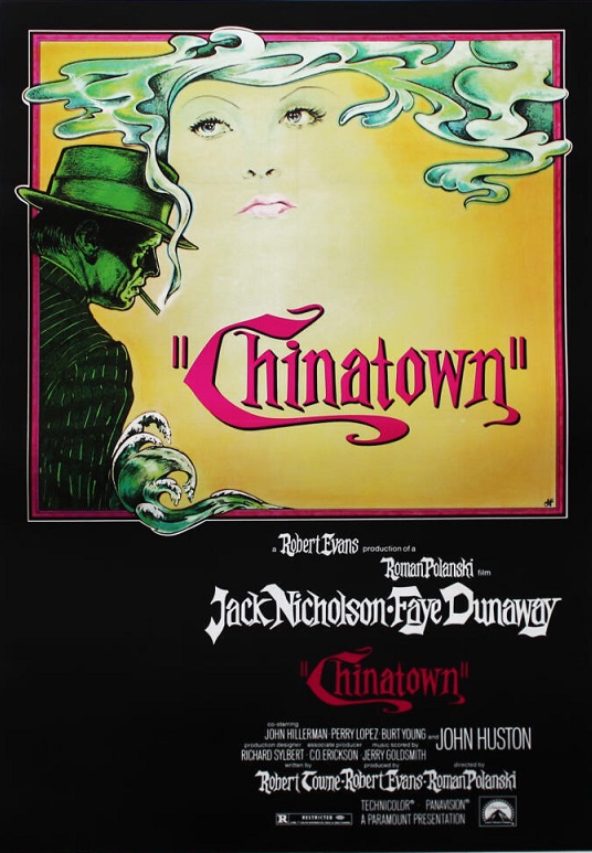 Graphic image of the movie poster for Chinatown