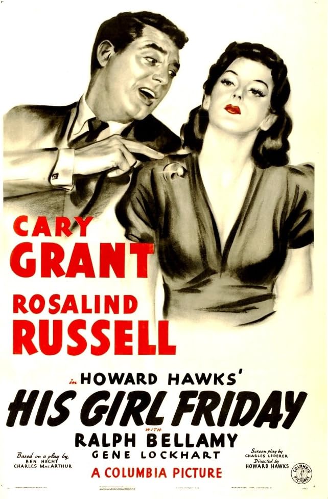 Graphic image of the poster for His Girl Friday