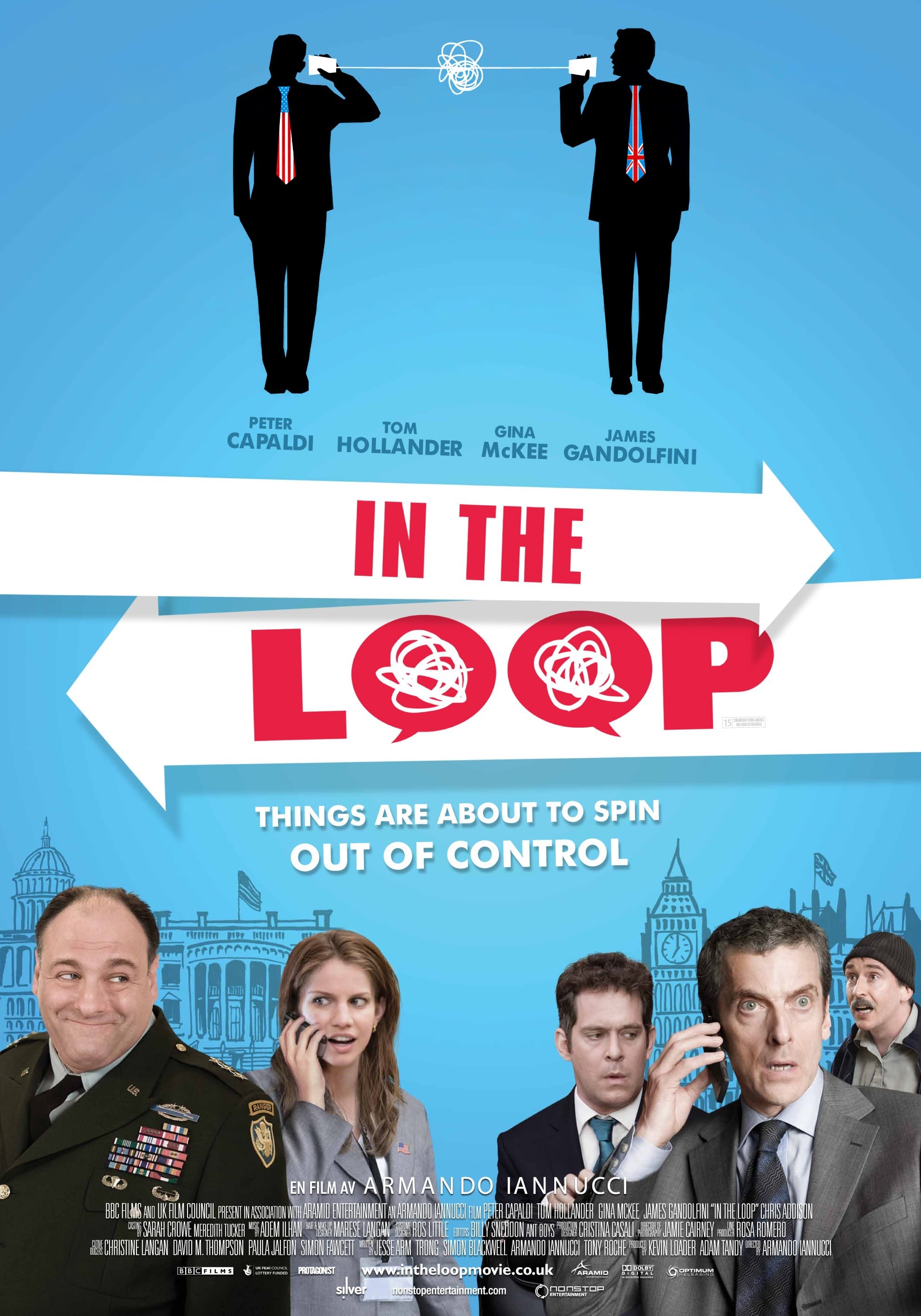 Graphic image of the poster for In the Loop