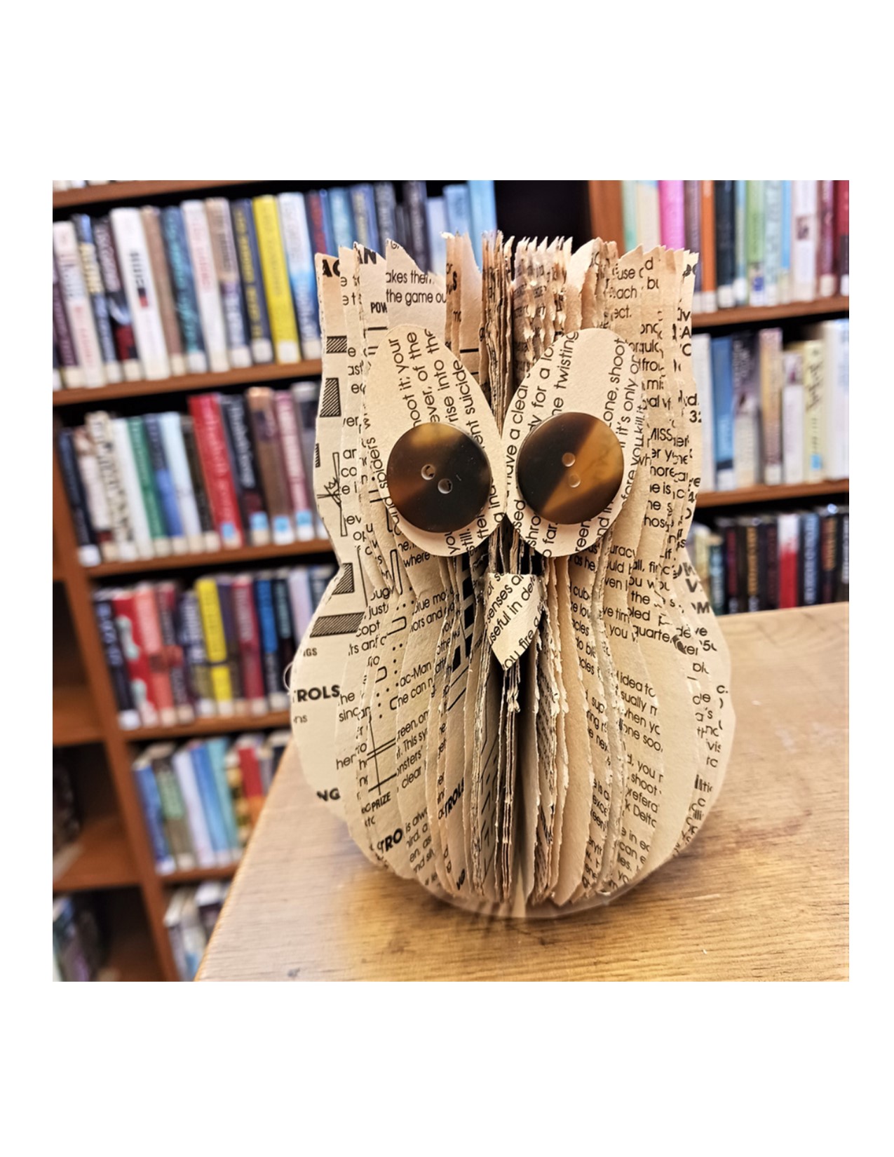 Recycled Book Owl
