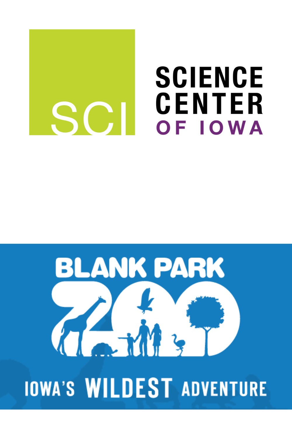 Logos - Science Center of Iowa and Blank Park Zoo