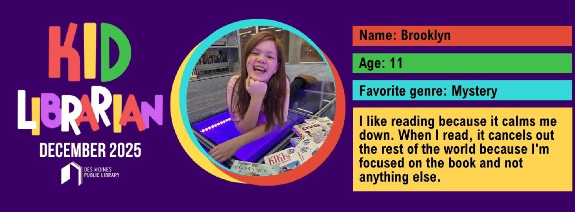 Kid Librarian DEcember 2025 Brooklyn