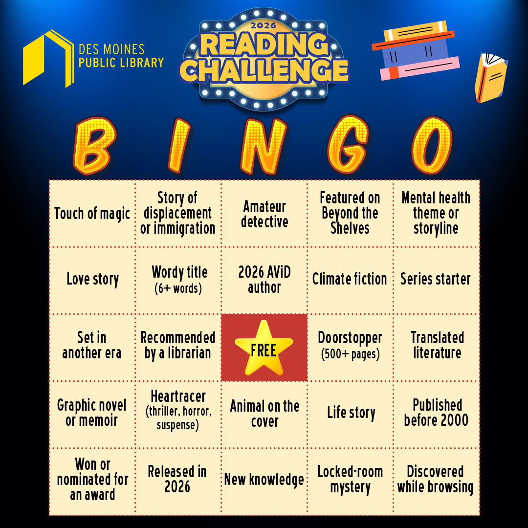 BINGO CARD graphic with the categories