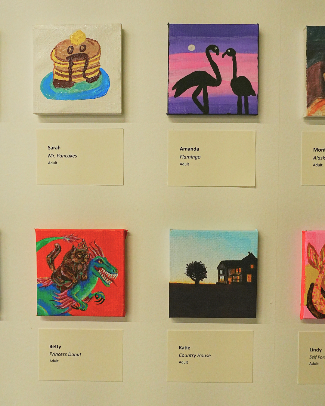 four tiny artshow pieces