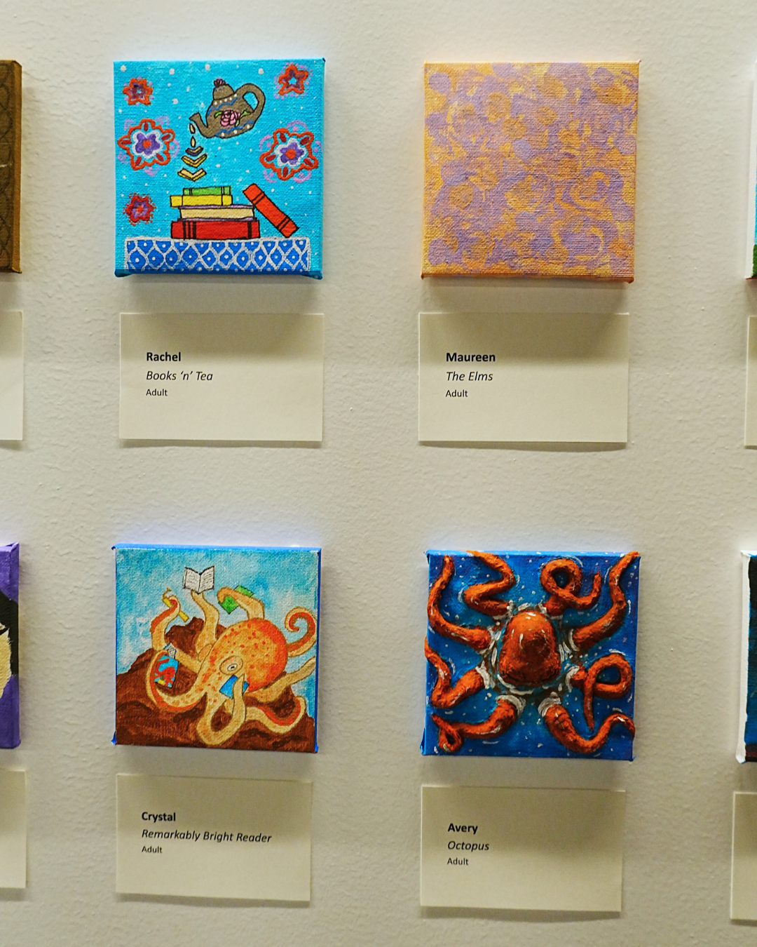 four tiny artshow pieces