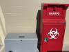 Sharps container and harm reduction lock box