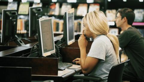 Adults at public computers