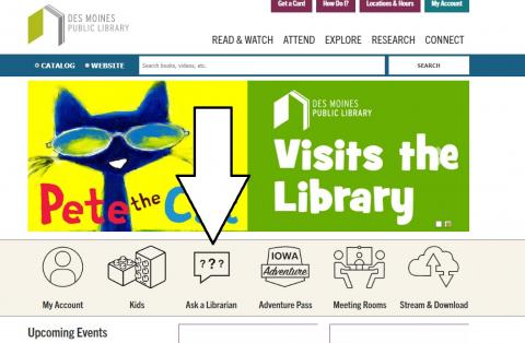 Ask a Librarian Arrow