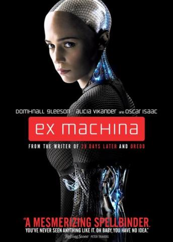 Graphic image of the poster for Ex Machina