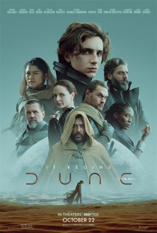 Graphic image of the poster for Dune