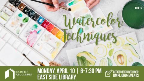 watercolor items on table