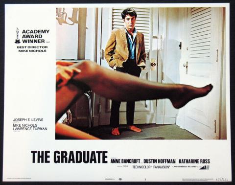 Graphic image of a movie poster for The Graduate