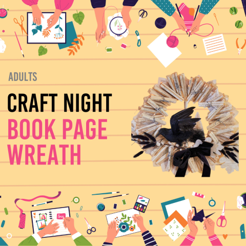 Book Page Wreath