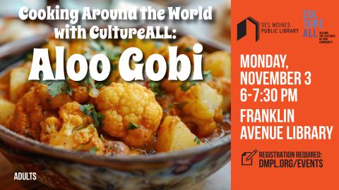 A promotional poster for Cooking Around the World with Cultureall 