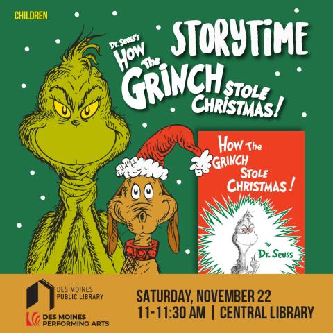 The grinch with the book 