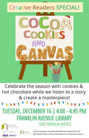 Creative Readers Cocoa, Cookies and Canvas