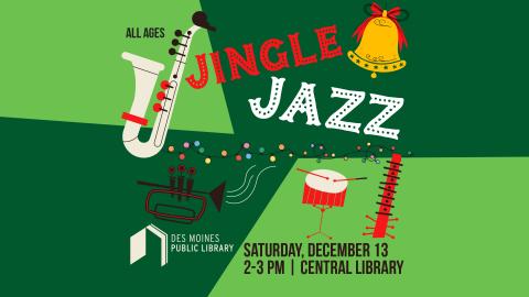 Enjoy a free holiday concert at the library with the Beaver Creek Jazz Ensemble! This group performs big band favorites and 50s–60s rock hits. Warm up with complimentary hot chocolate, coffee, and tea while enjoying an afternoon of lively, festive music for all ages.