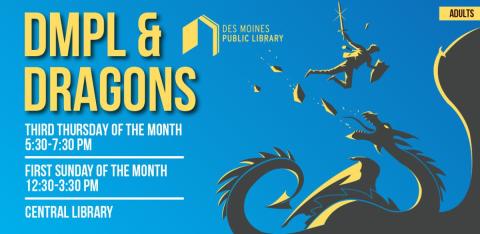 A warrior leaping forward to attack a dragon