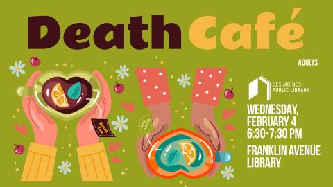 A promotional poster for Death Cafe 