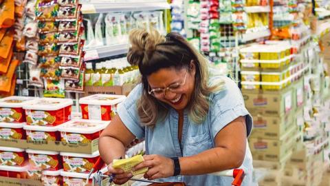 The-Grocery-List-Show_Signature-Image Credit: Sam Paakkonen Caption: Host Chrissy Camba in the grocery store