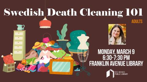 A promotional poster for Swedish Death Cleaning 101
