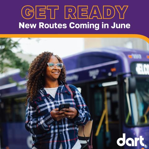DART New Routes in June graphic