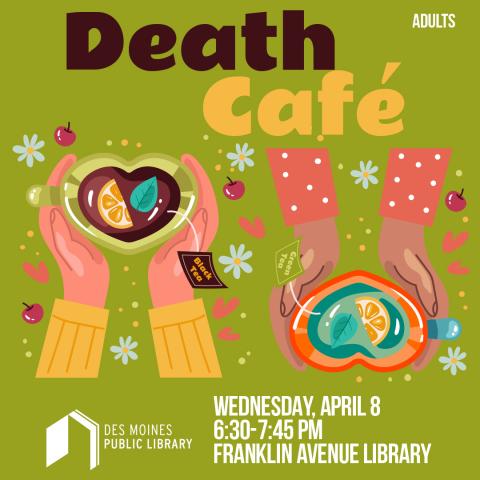 A promotional poster for Death Cafe 