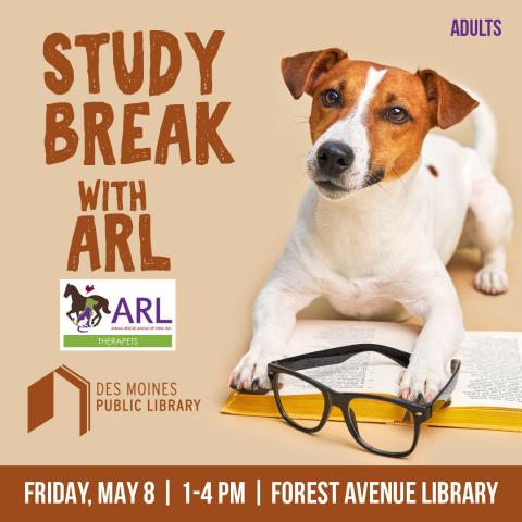 Dog laying on an open book.