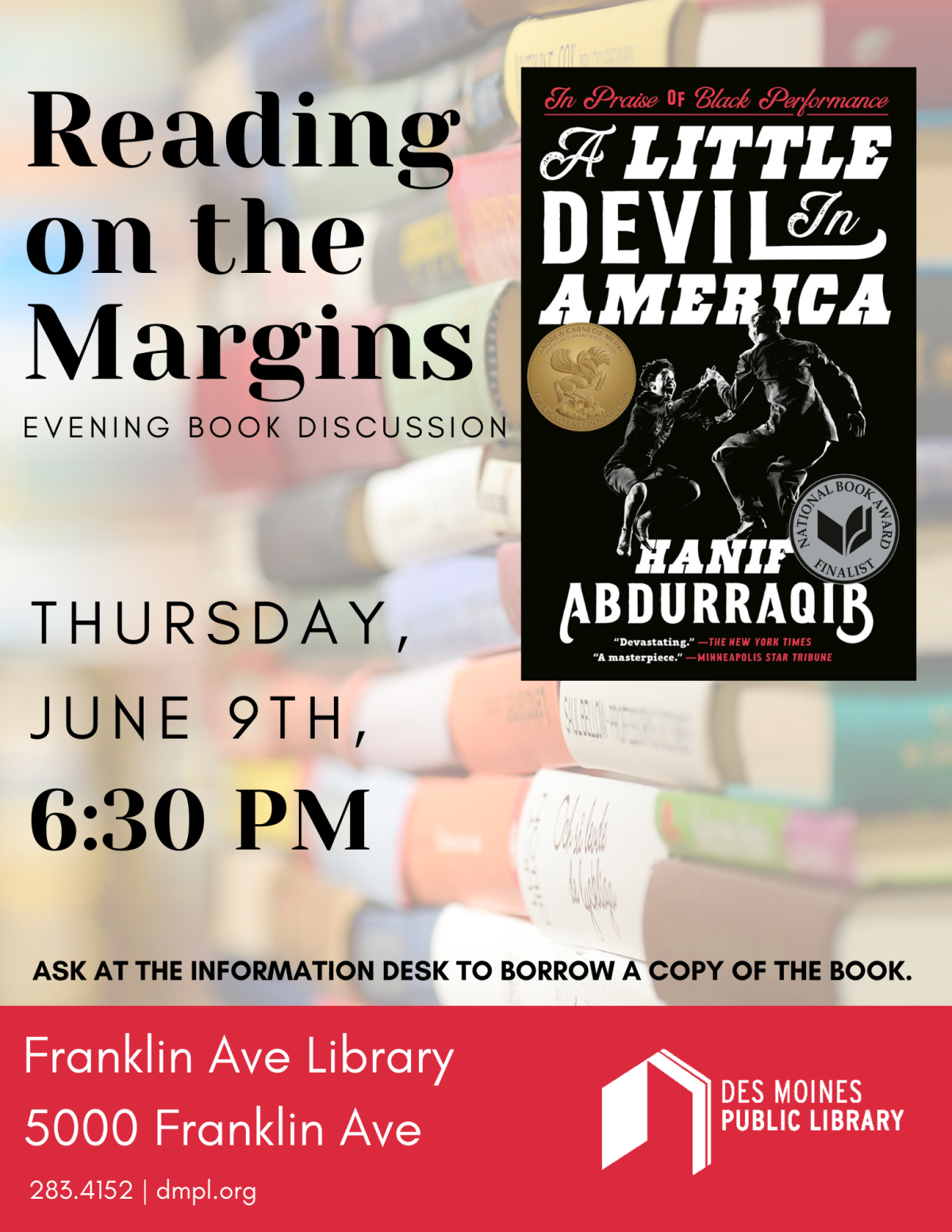 An image of the promotional poster for Reading on the Margins.