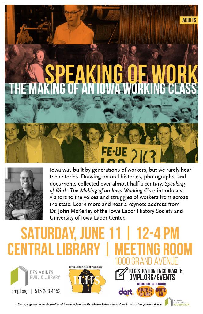 A poster featuring the name and details of the program.