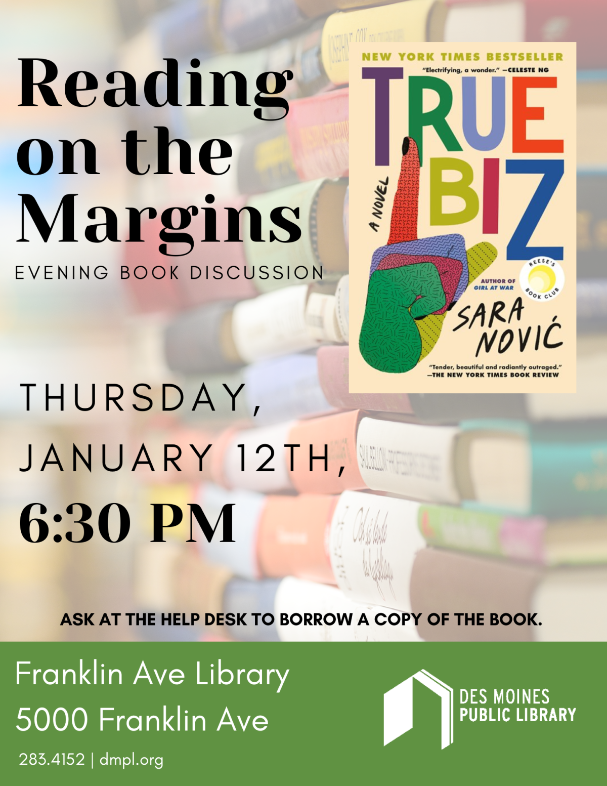 An image of the promotional poster for Reading on the Margins.