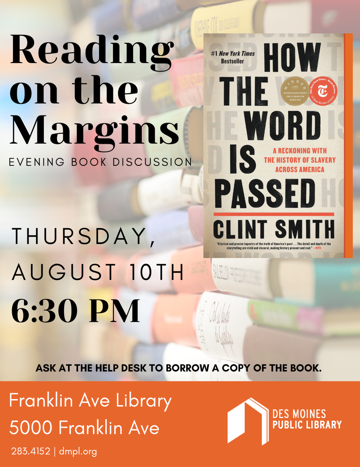 An image of the promotional poster for Reading on the Margins.