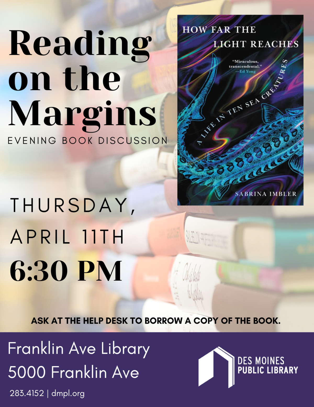An image of the promotional poster for Reading on the Margins.
