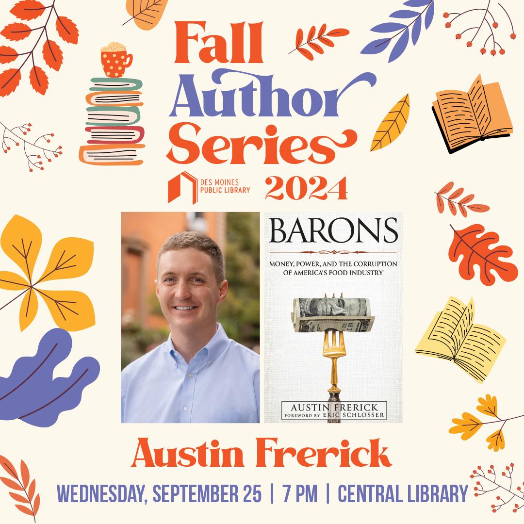 Author Austin Frerick and his book cover