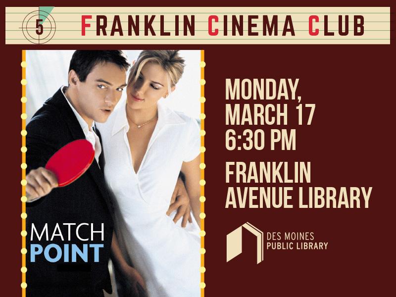 Graphic image of a movie poster for Match Point