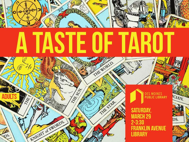 A promotional poster for A Taste of Tarot 