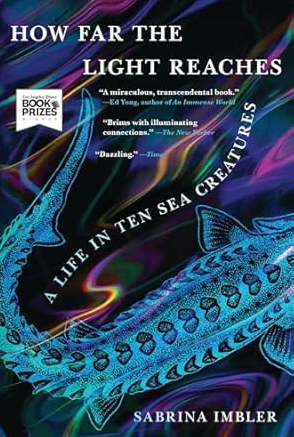 Book cover featuring a blue fish in dark water