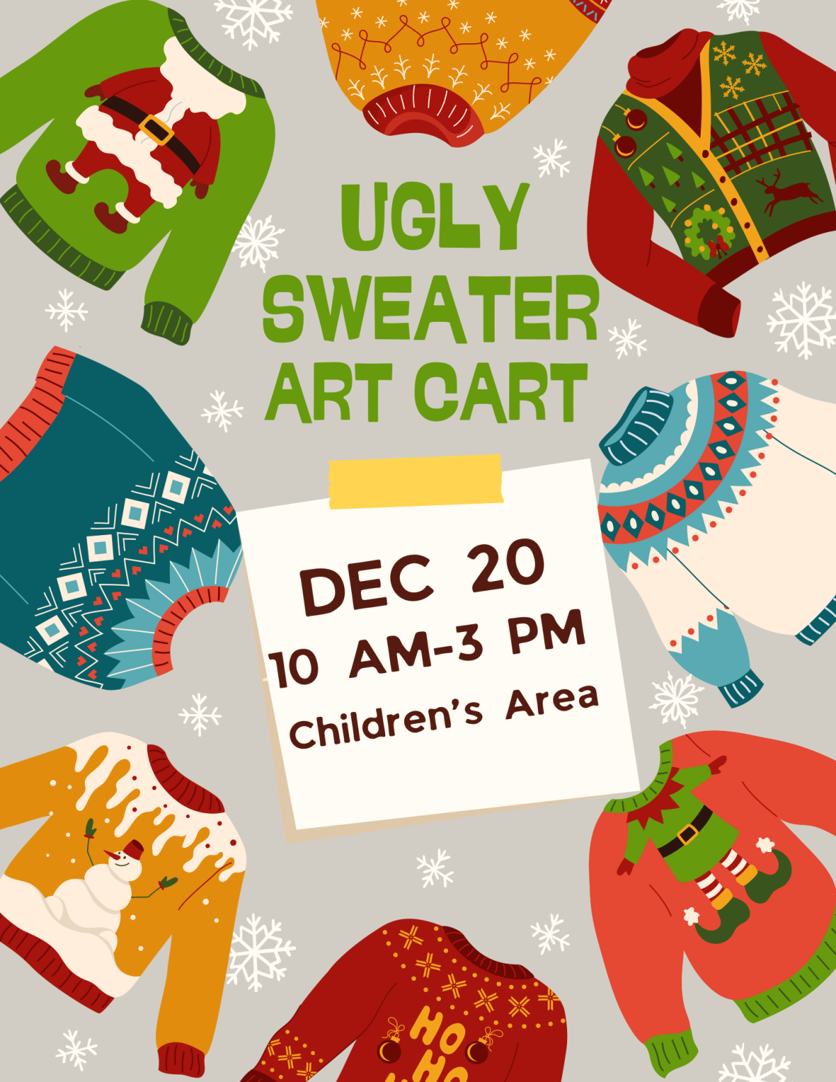 Ugly Sweater Art Cart