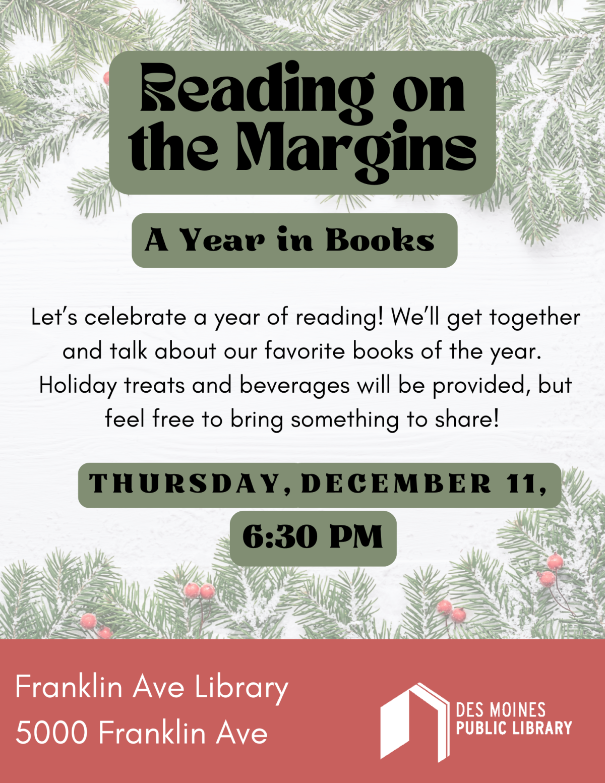 A promotional poster for Reading on Margins 