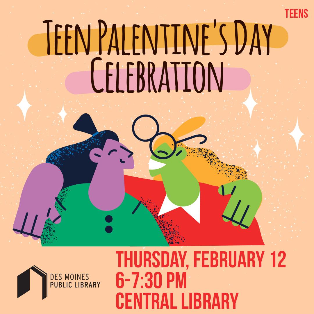 Colorful abstract drawing of two friends with their arms around each others, shoulders