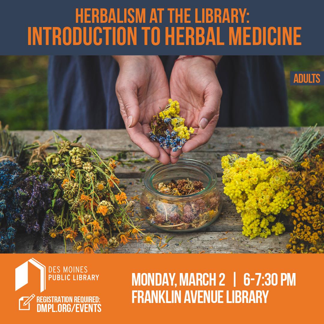 Herbalism at the Library graphic